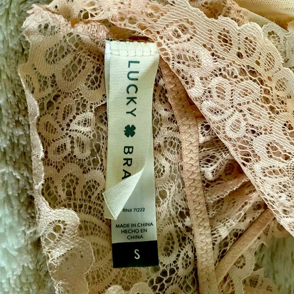 Lucky Brand long-line bralette in peach - Picture 7 of 11